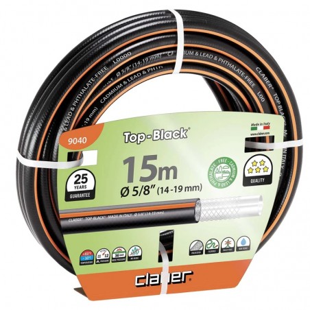 WĄŻ OGRODOWY TOP-BLACK 15 CLABER 5/8 " 15m 9040